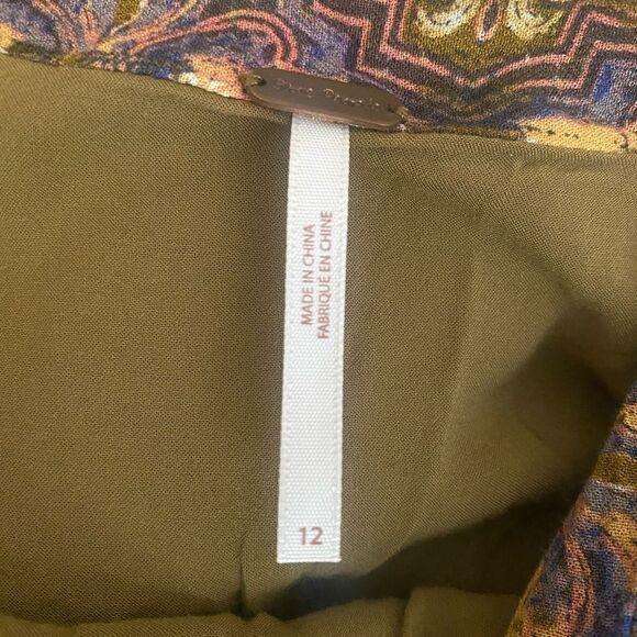 Free People Lovers Lane Printed Mini Skirt in Night Combo. Size 12 - Picture 7 of 12